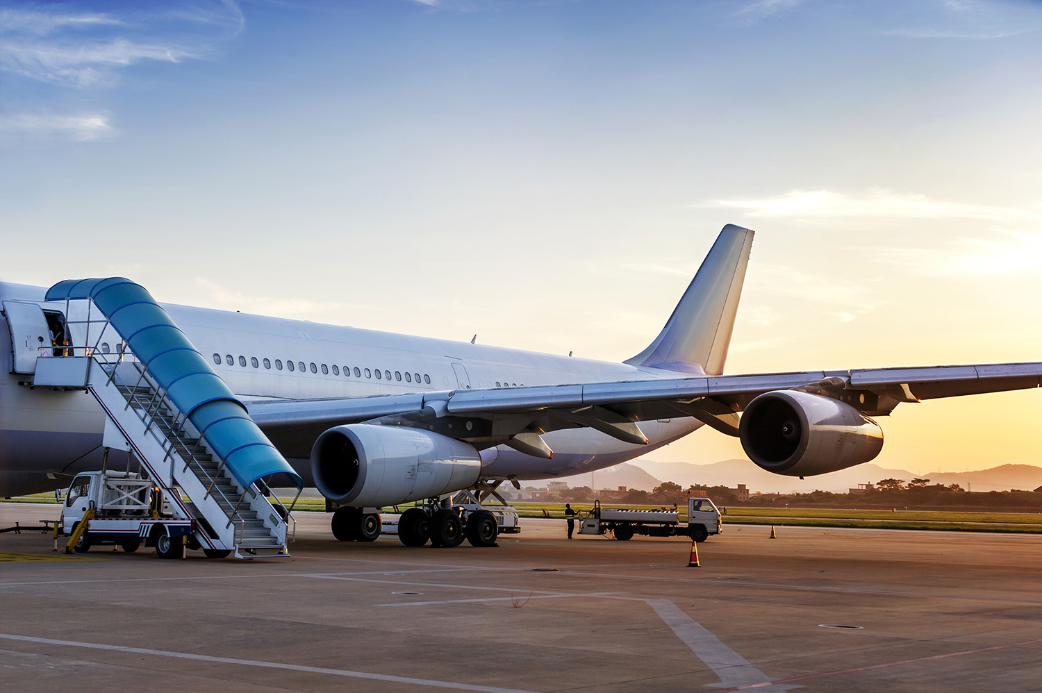 Airplane on a airfield