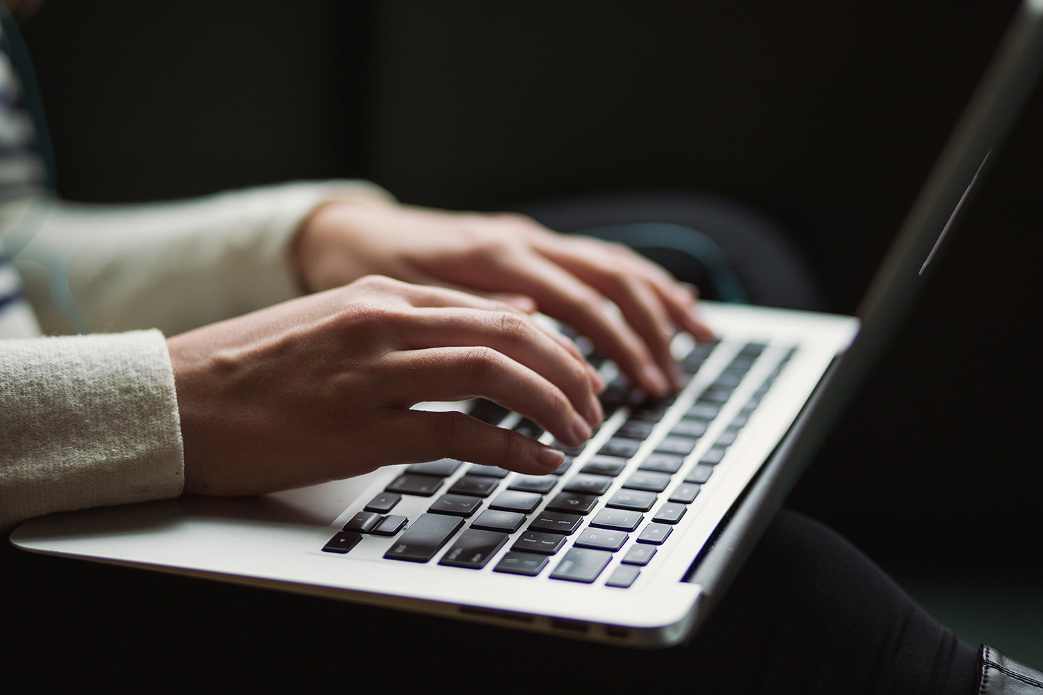 Woman working on a computer